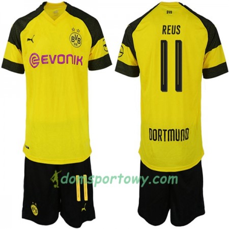 Koszulka Borussia Dortmund REUS 11 Dziecięcy Domowe Koszulki Piłkarskie 2018-2019 Krótki Rękaw